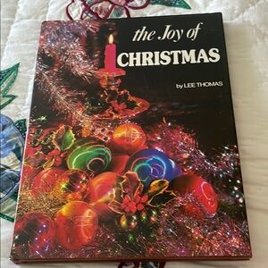 Crescent Christmas Book with Gold Ornaments